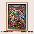 Pair of Fish Madhubani art in modern home decor