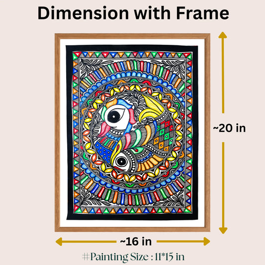 A pair of peacock and fish