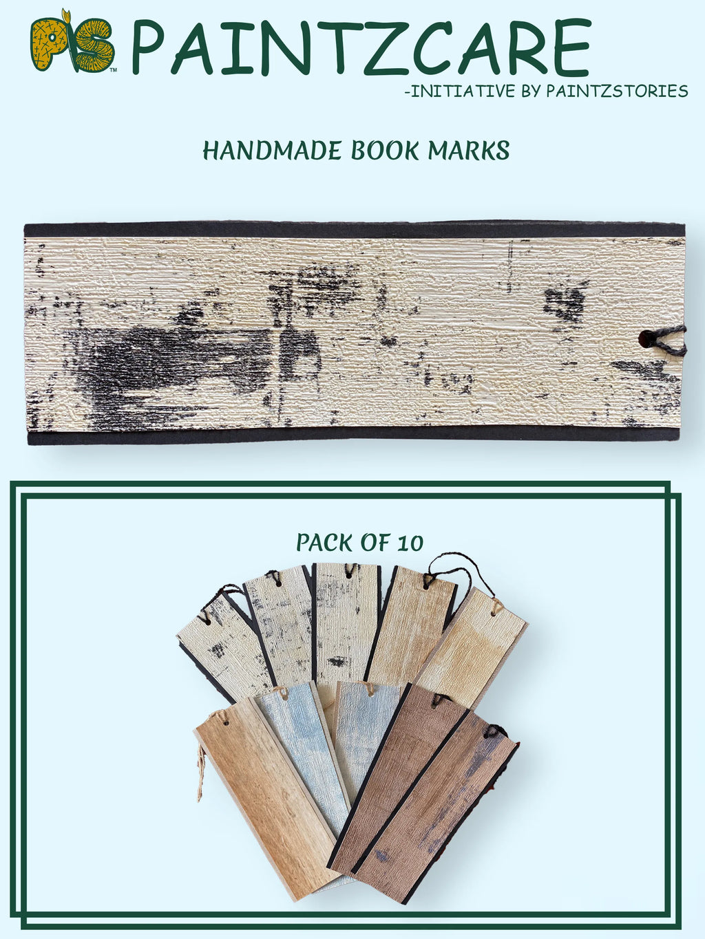 PaintzCare - Handmade Book Marks (Set of 10)