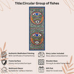 Circular Fishes handmade painting authenticity certificate
