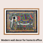 Decorated Elephant Madhubani art in modern home decor