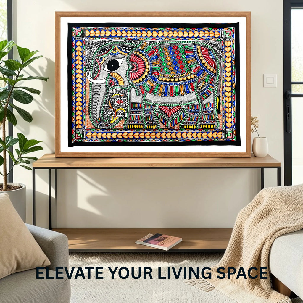 Decorated Elephant wall decor display