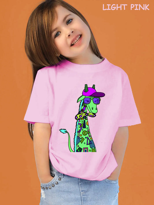 "Giraffe with bow tie" Unisex Regular Kid's T-Shirt
