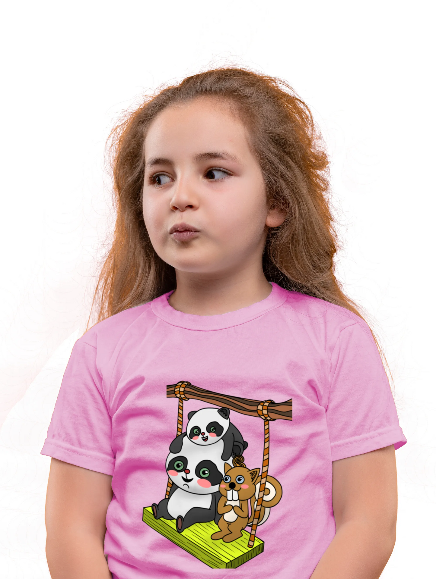 "Animals on the swing" Unisex Regular Kid's T-Shirt