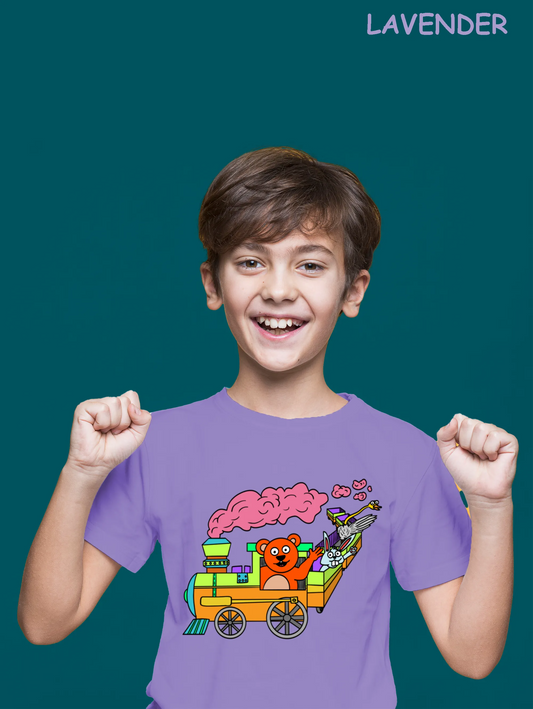 "Train with animals" Unisex Regular Kid's T-Shirt