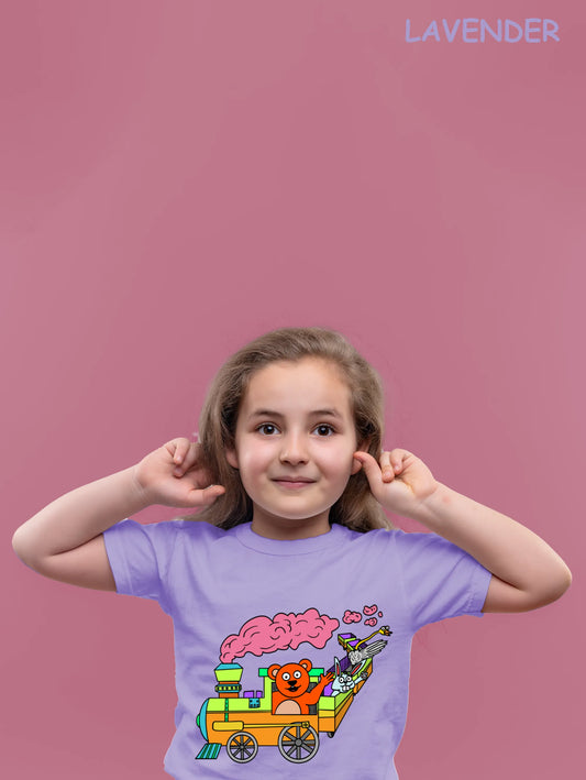 "Train with animals" Unisex Regular Kid's T-Shirt