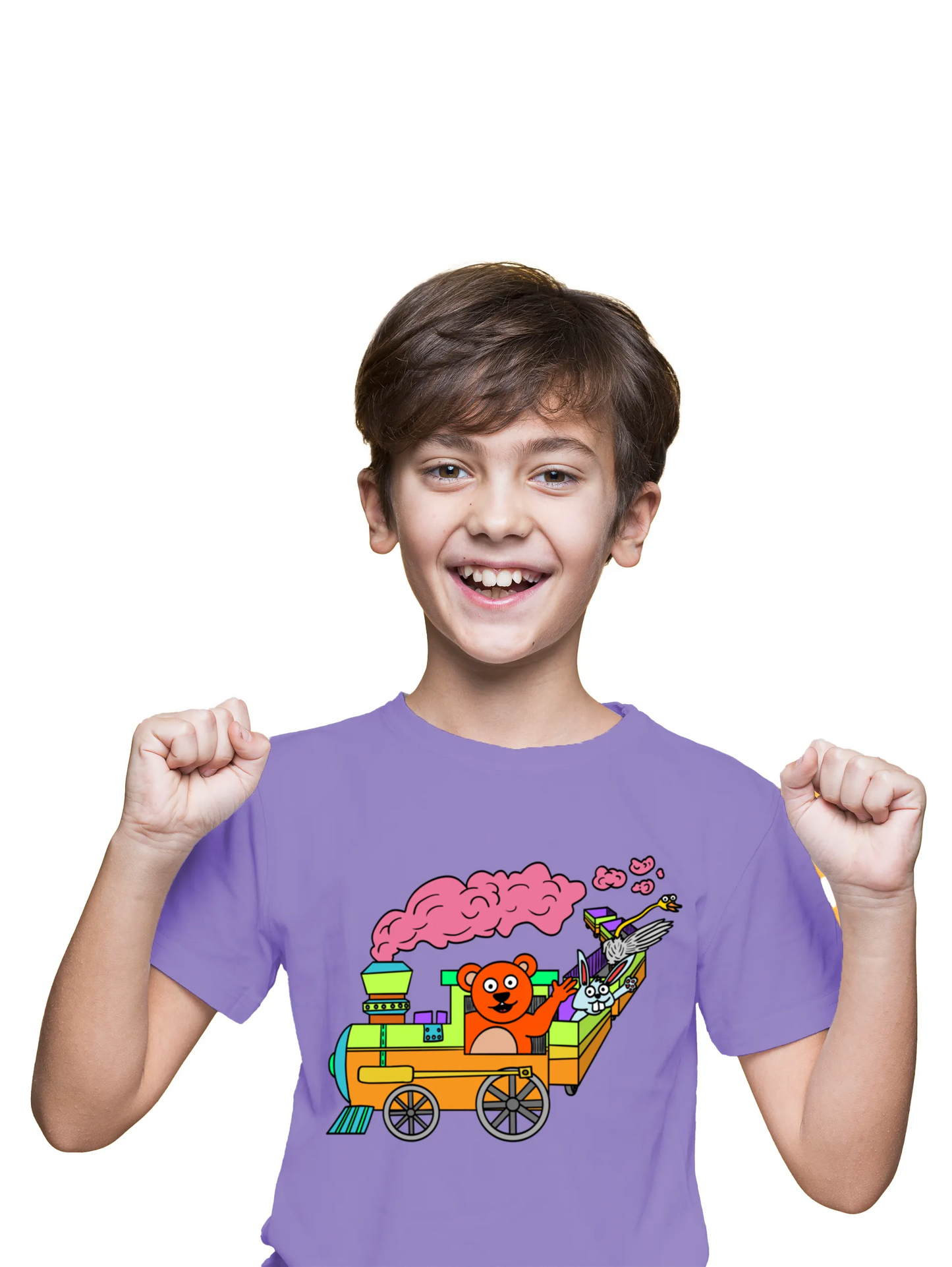 "Train with animals" Unisex Regular Kid's T-Shirt