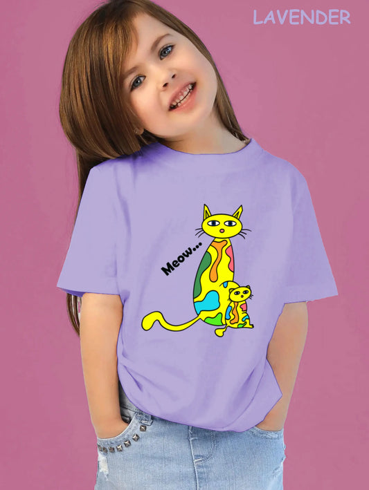 "Four cats in the sunset" Unisex Regular Kid's T-Shirt