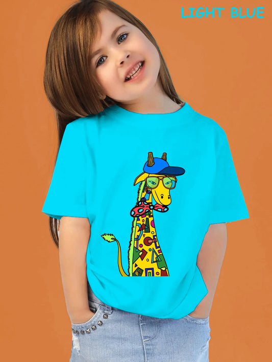 "Giraffe with bow tie" Unisex Regular Kid's T-Shirt