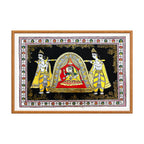Madhubani painting Doli Kahar, handmade Mithila art wall decor, size 30 x 22 inch