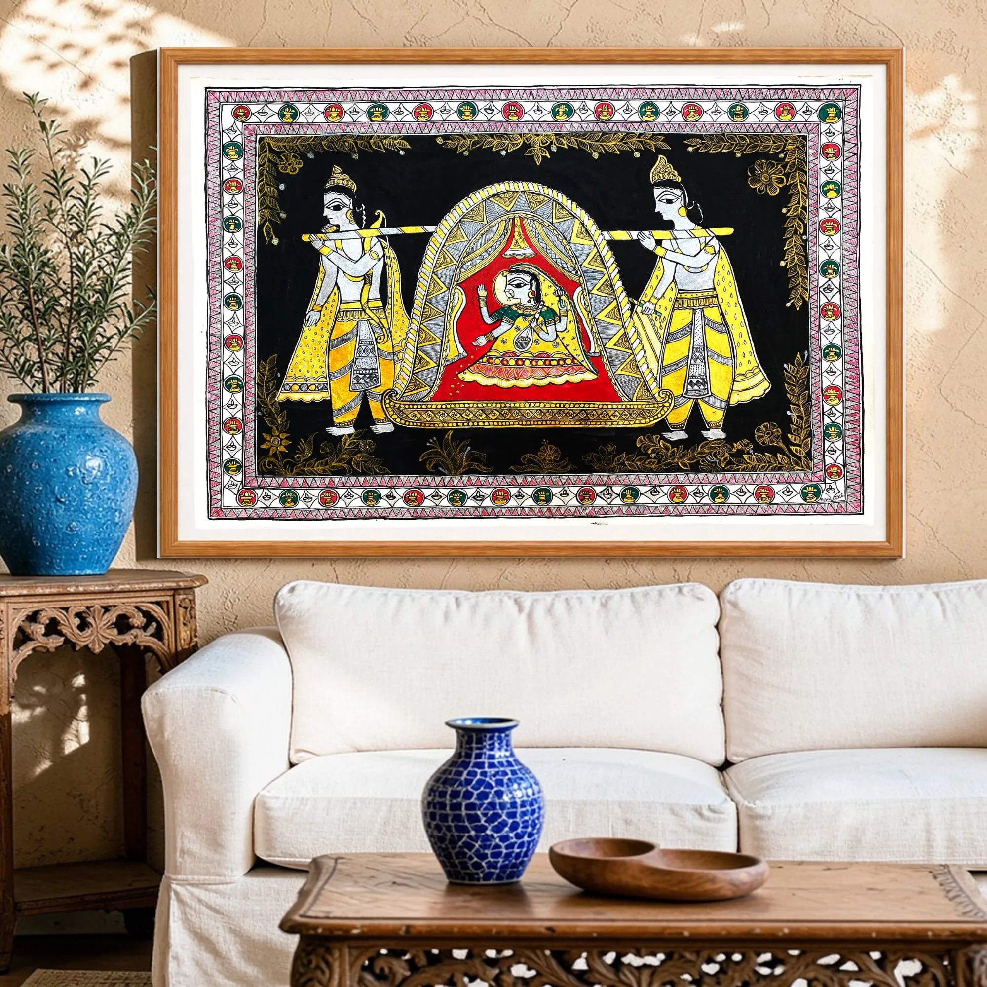 Doli Kahar artwork above sofa