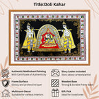 Doli Kahar handmade painting authenticity certificate