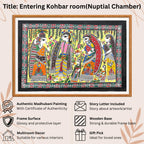 Entering Kohbar Room handmade painting authenticity certificate