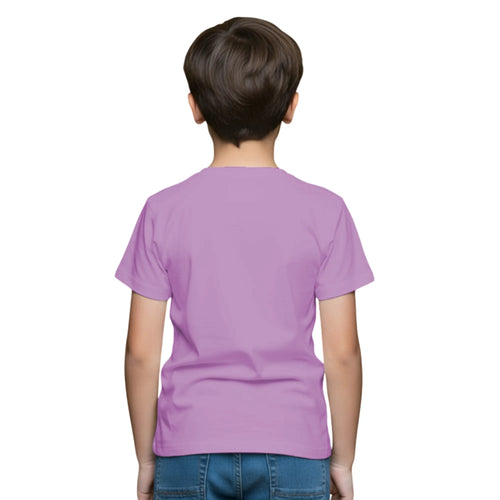 Back side of PaintzStories artistic kids t-shirt featuring Beach Bound artwork with colourful illustration, premium cotton comfort, birthday gift for kids, and unisex cotton tshirt.