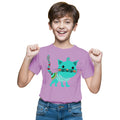 Main view of PaintzStories artistic kids t-shirt featuring An Adorned Cat artwork with colourful illustration, premium cotton comfort, artist tees, and designer kids tshirt.