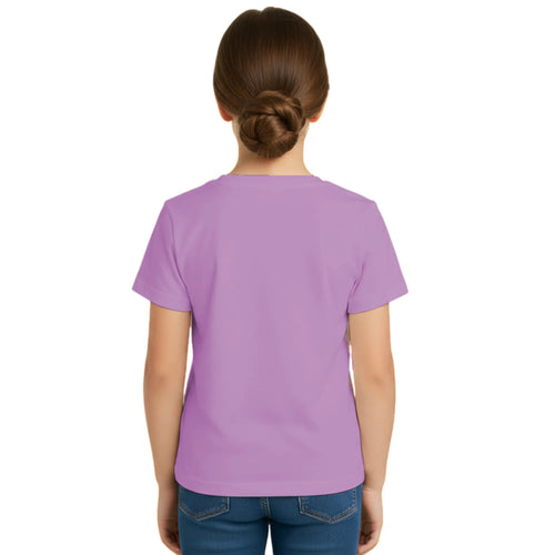 Back side of PaintzStories artistic kids t-shirt featuring Crocodile & Lion’s Friendship: Lion Spotlight artwork with colourful illustration, premium cotton comfort, artwork on tshirt, and designer kids tshirt.