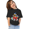 Main view of PaintzStories artistic kids t-shirt featuring Uncle Duck Tour - Blue artwork with colourful illustration, premium cotton comfort, artist tees, and birthday gift for kids.