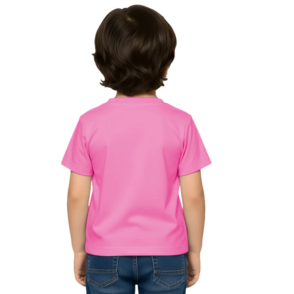 Back side of PaintzStories artistic kids t-shirt featuring Jungle Magic: Celebrating the Elephant artwork with colourful illustration, premium cotton comfort, unisex cotton tshirt, and artist tees.
