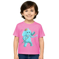 Main view of PaintzStories artistic kids t-shirt featuring Jungle Magic: Celebrating the Elephant artwork with colourful illustration, premium cotton comfort, creative kids fashion, and colourful kids wear.