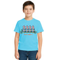 Main view of PaintzStories artistic kids t-shirt featuring Four Zebras on a Ride artwork with colourful illustration, premium cotton comfort, kids artistic t-shirt, and birthday gift for kids.