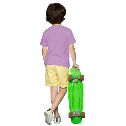 Back side of PaintzStories artistic kids t-shirt featuring Crocodile & Lion’s Friendship: Lion Spotlight artwork with colourful illustration, premium cotton comfort, artist tees, and art tee shirt.