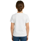 Back side of PaintzStories artistic kids t-shirt featuring PS(PaintzStories) Animals artwork with colourful illustration, premium cotton comfort, creative kids fashion, and gift for young artists.