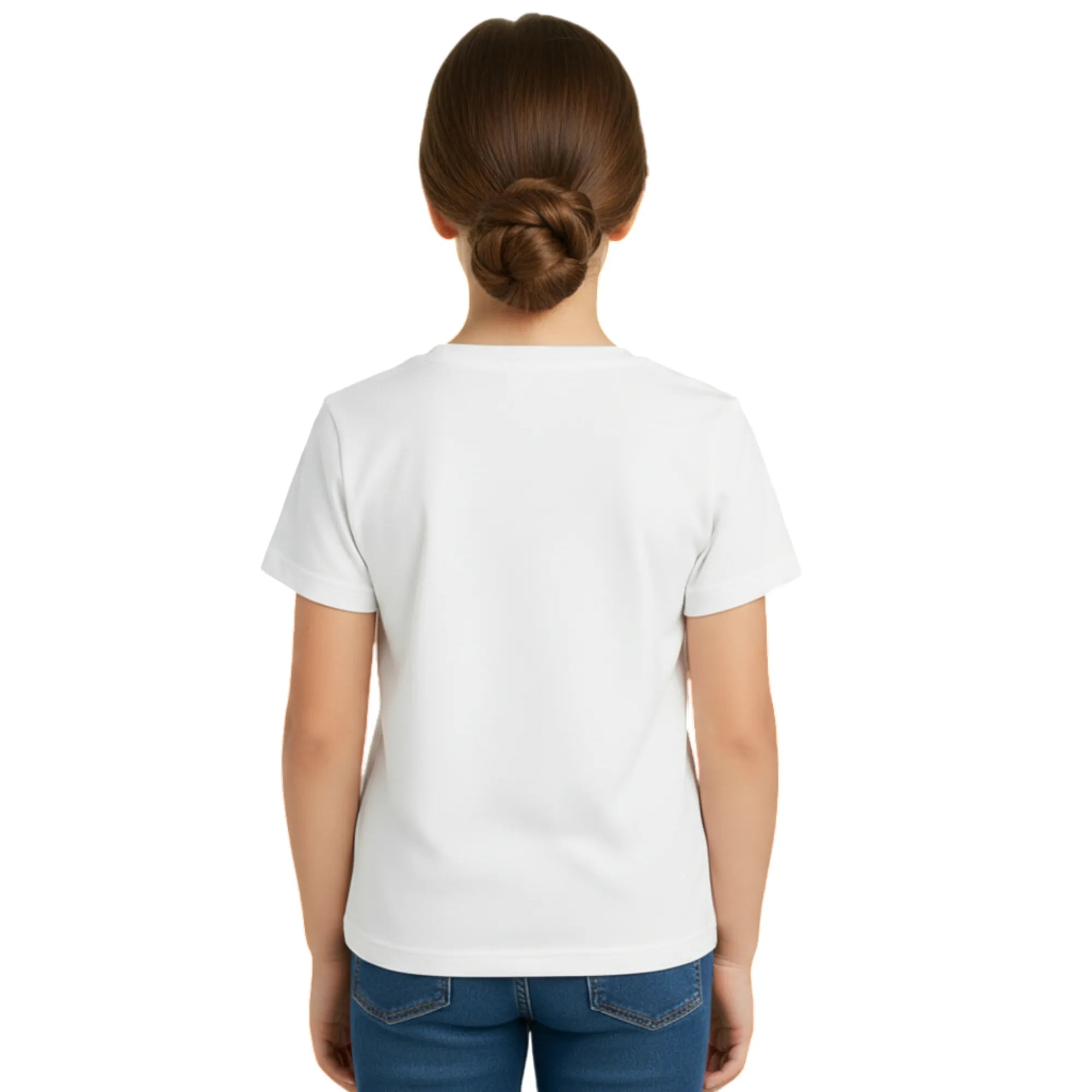 Back side of PaintzStories artistic kids t-shirt featuring PS(PaintzStories) Animals artwork with colourful illustration, premium cotton comfort, creative kids fashion, and gift for young artists.