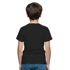 Back side of PaintzStories artistic kids t-shirt featuring Escape to Space artwork with colourful illustration, premium cotton comfort, designer kids tshirt, and creative kids fashion.