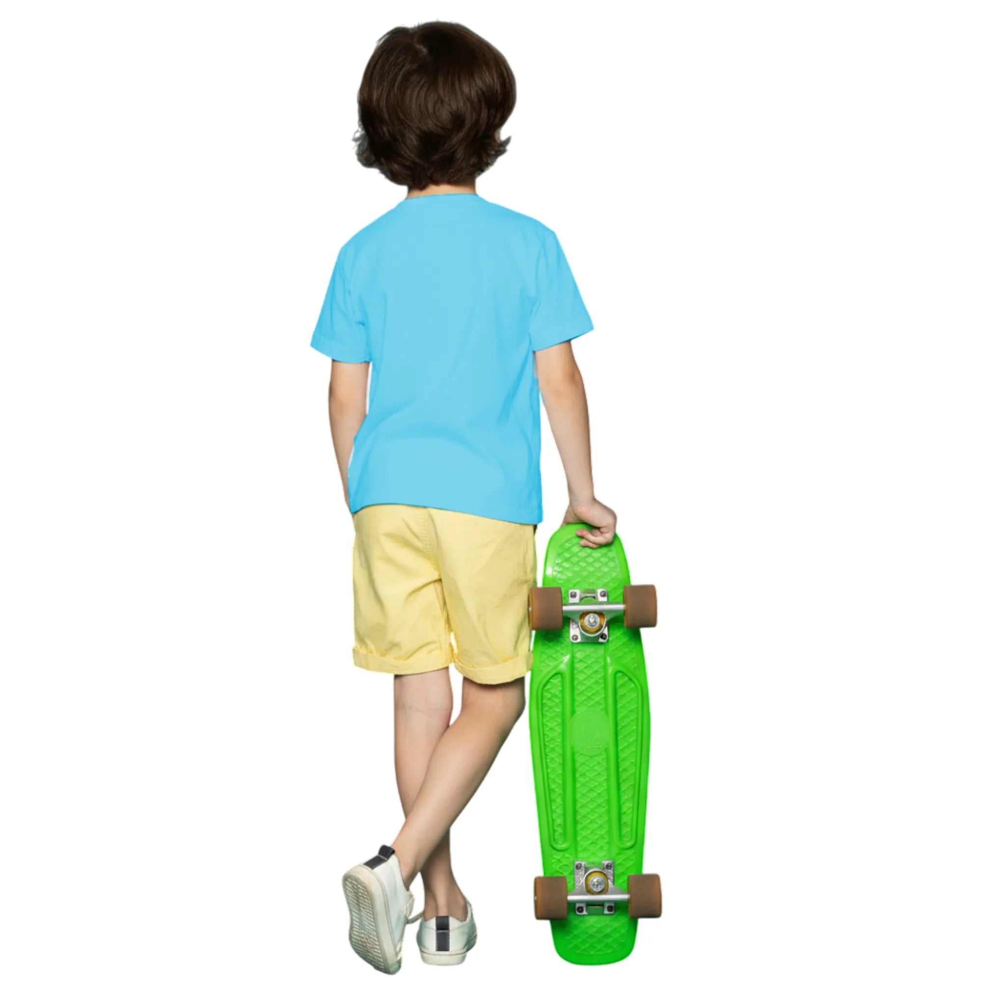 Back side of PaintzStories artistic kids t-shirt featuring Wild Man's Intention artwork with colourful illustration, premium cotton comfort, art tee shirt, and unisex cotton tshirt.