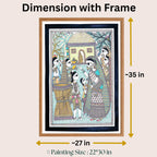 Krishna Mischief painting size 22 x 30 inch