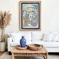 Krishna Mischief artwork above sofa