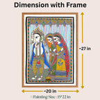 Ganesha Marriage painting size 15 x 22 inch