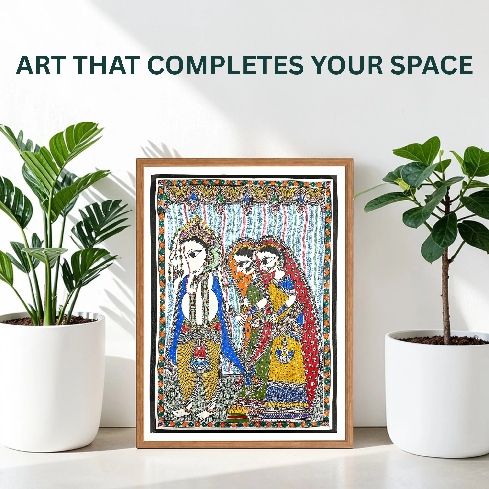Ganesha Marriage painting handmade details