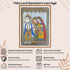 Ganesha Marriage handmade painting authenticity certificate