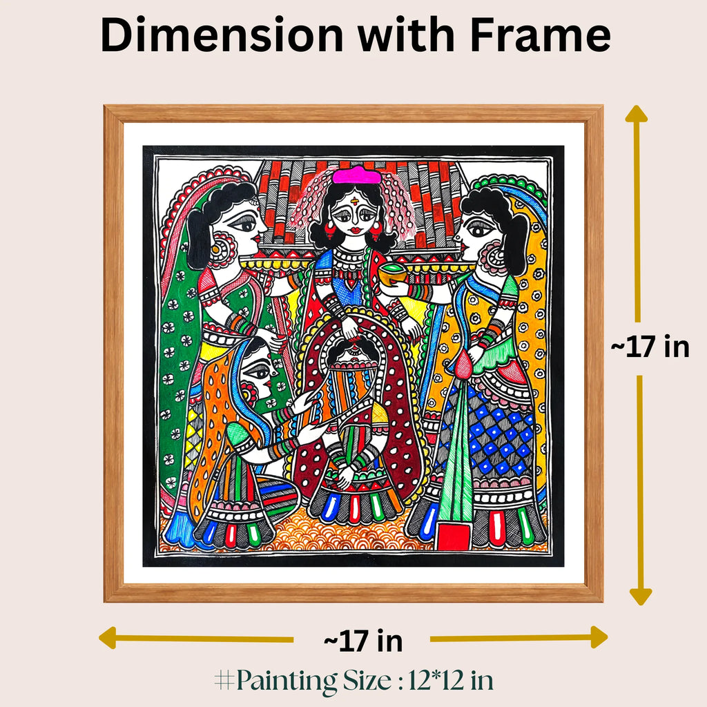 Sindoor Daan painting size 12 x 12 inch