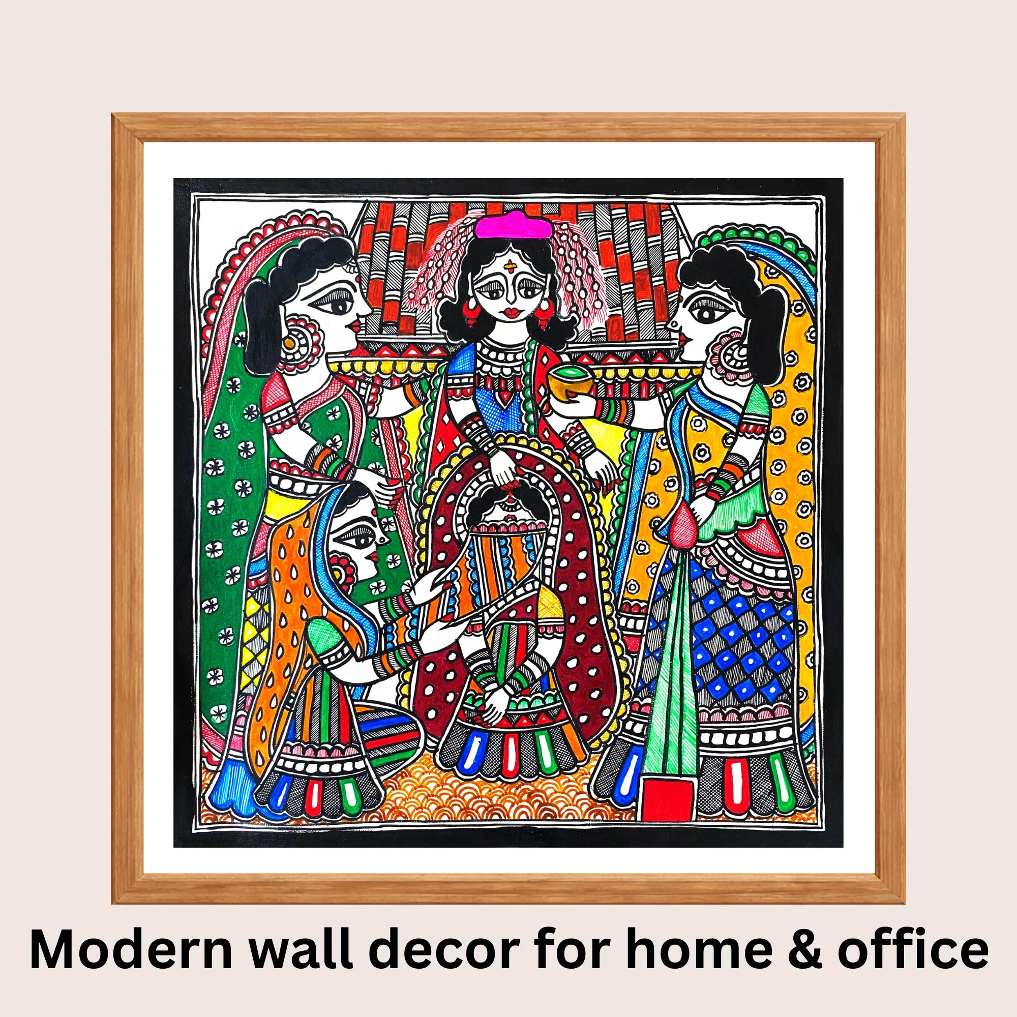 Sindoor Daan Madhubani art in modern home decor