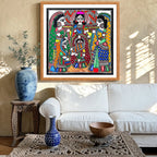 Sindoor Daan artwork above sofa