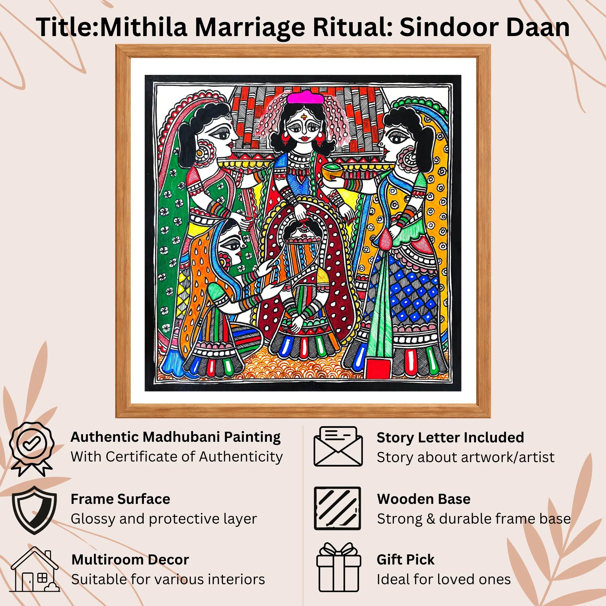 Sindoor Daan handmade painting authenticity certificate