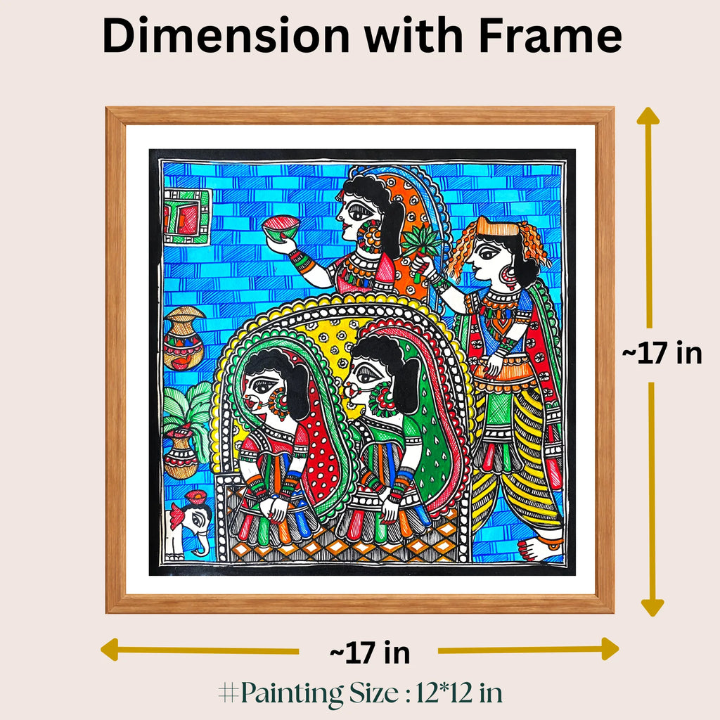 Kanya Nirikshan painting size 12 x 12 inch