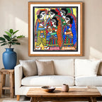 Paricchavan Ceremony artwork above sofa