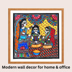 Haldi Ceremony Madhubani art in modern home decor