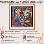 Haldi Ceremony handmade painting authenticity certificate