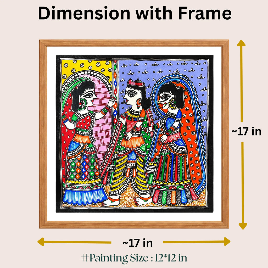 Dwar Chekai painting size 12 x 12 inch