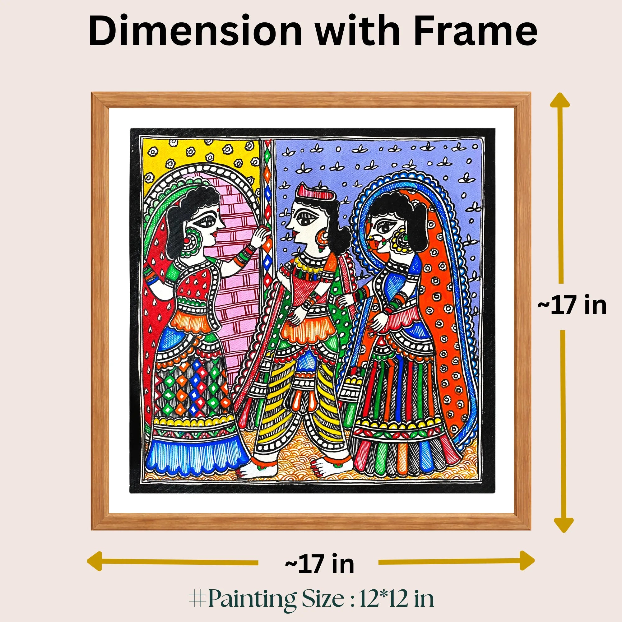 Dwar Chekai painting size 12 x 12 inch