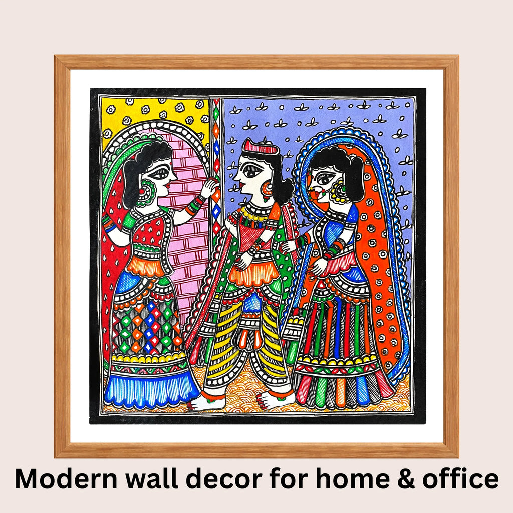 Dwar Chekai Madhubani art in modern home decor