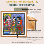 Framed Dwar Chekai painting detail