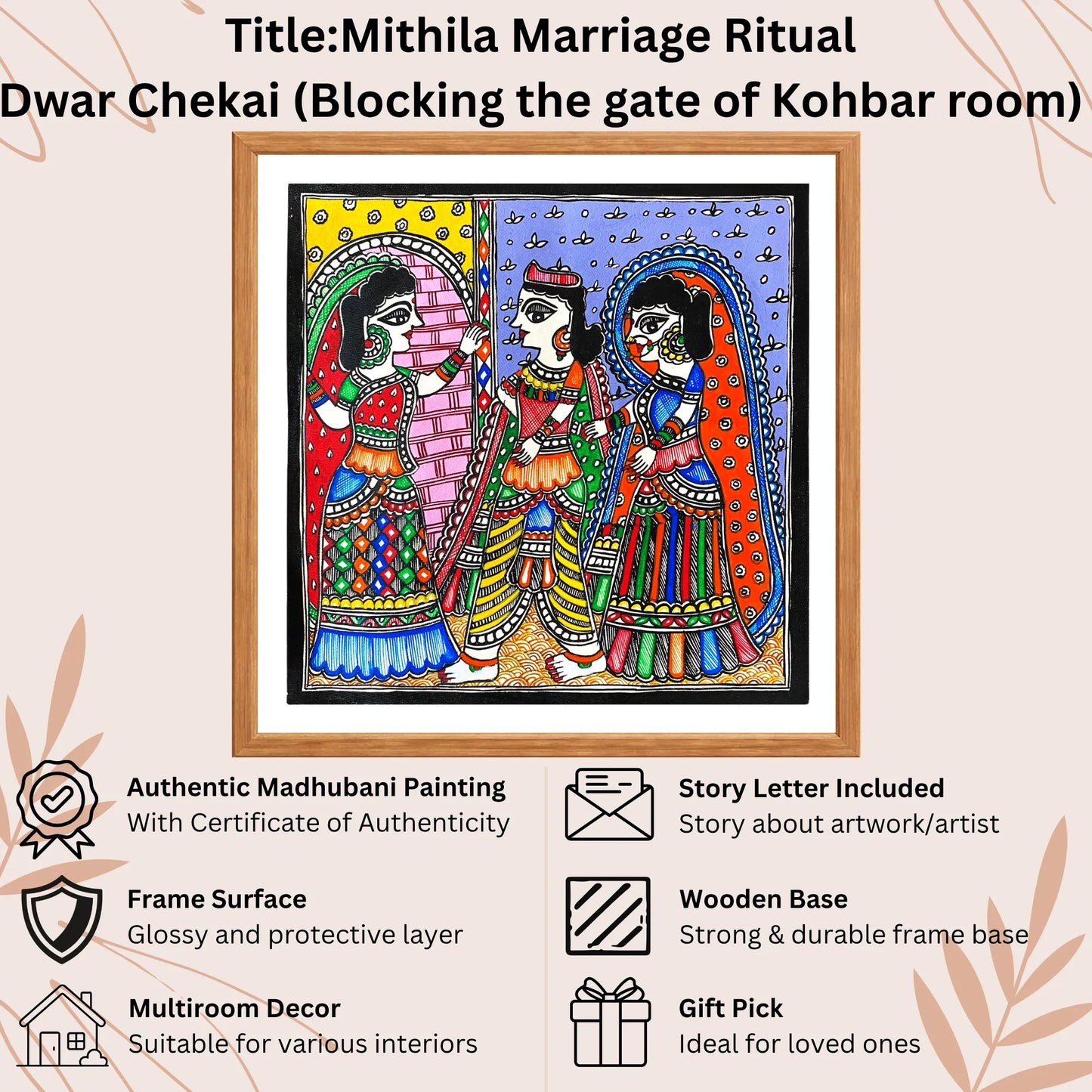 Mithila Marriage Ritual: Dwar Chekai (Blocking the gate of Kohbar room)