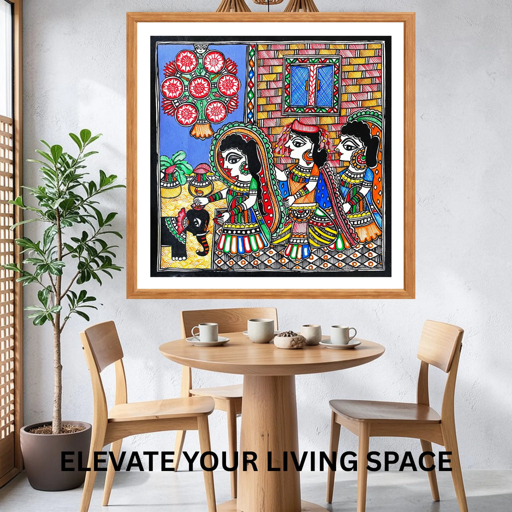 Gauri Pooja wall decor display