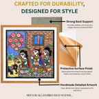 Framed Gauri Pooja painting detail