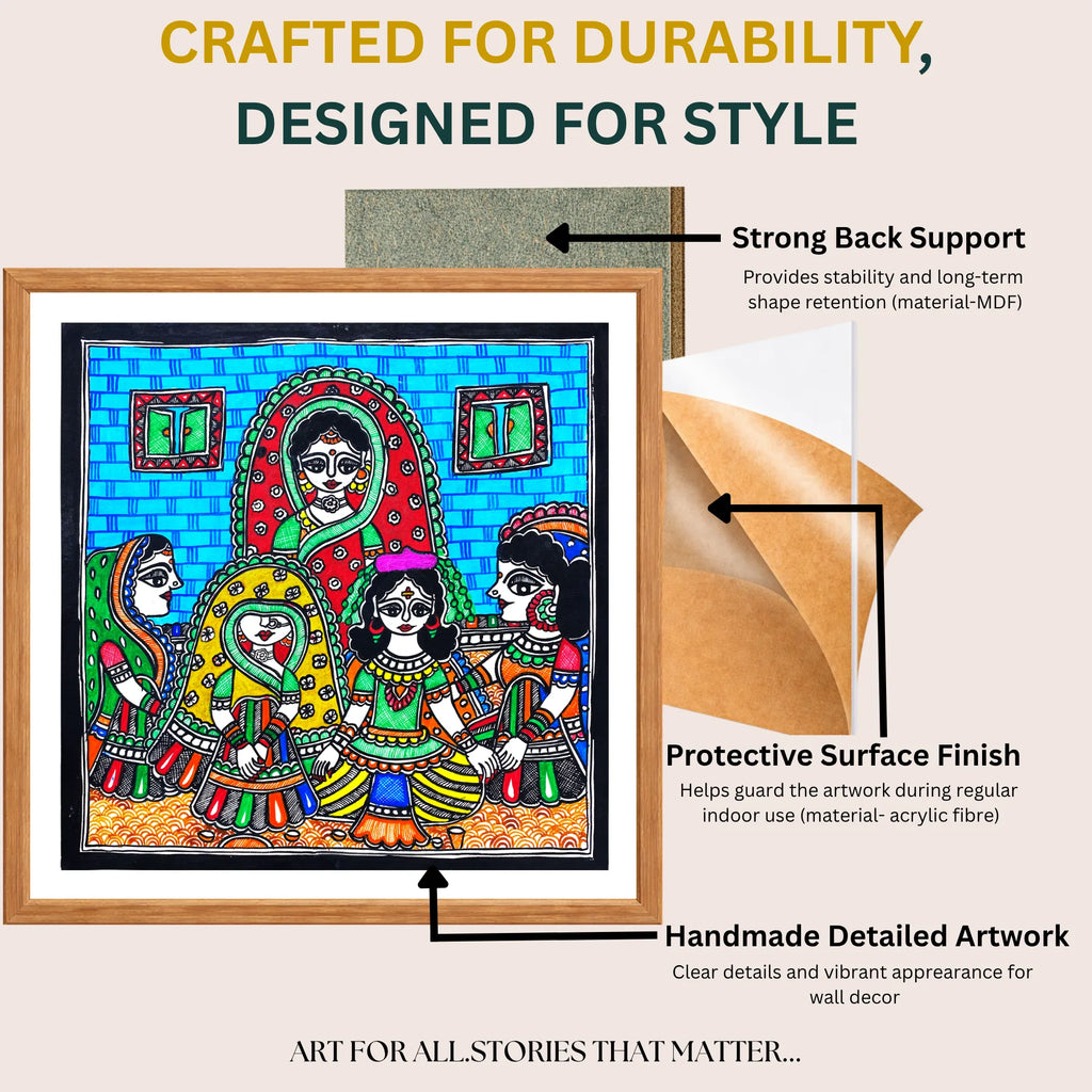Framed Mohak Ritual painting detail